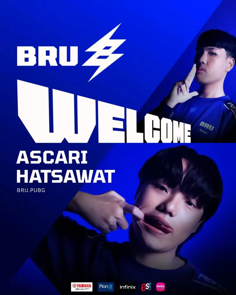 博鱼BOYU SPORTS-BRU战队社媒官宣:Hatsawat与Ascari加入